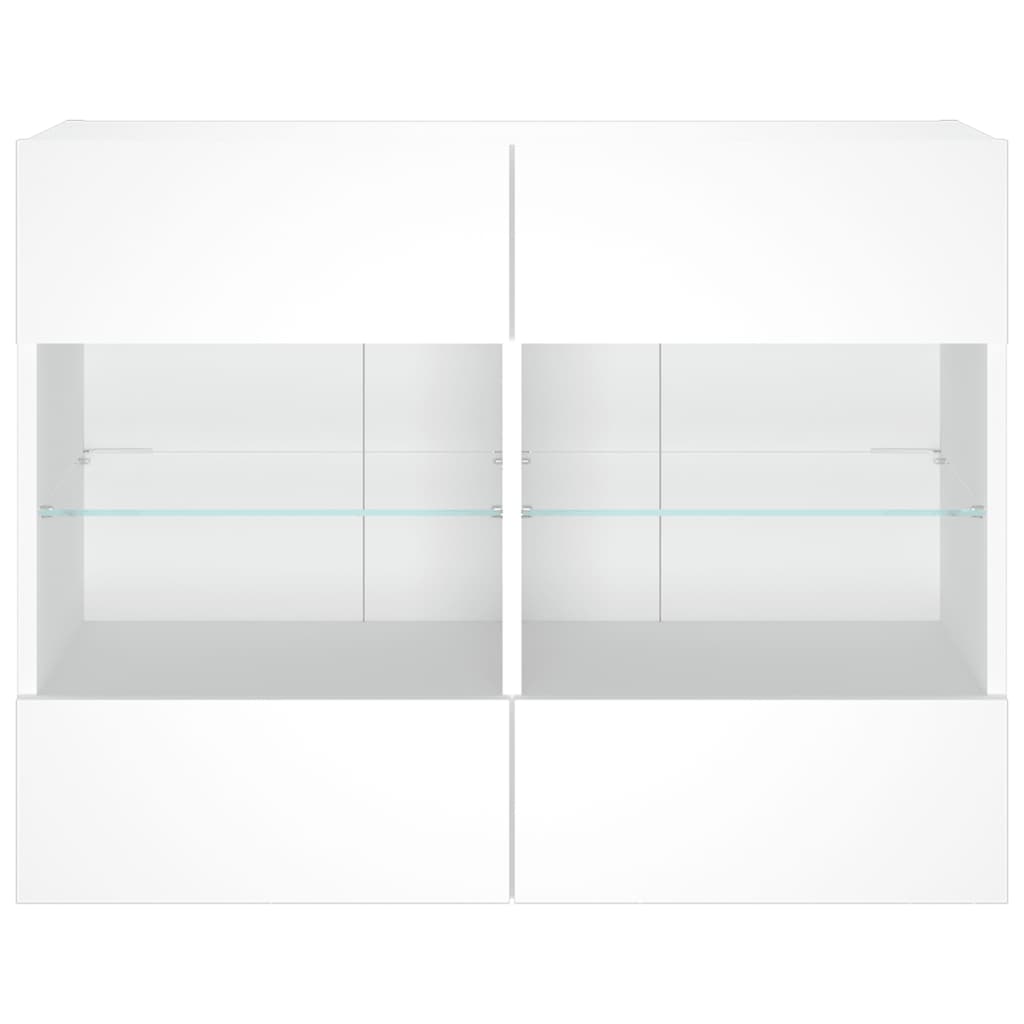 TV-Møbel Hvit TV-benk med LED 78,5x30x60,5 cm