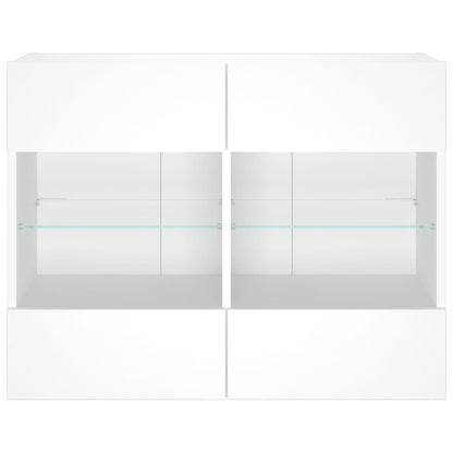 TV-Møbel Hvit TV-benk med LED 78,5x30x60,5 cm