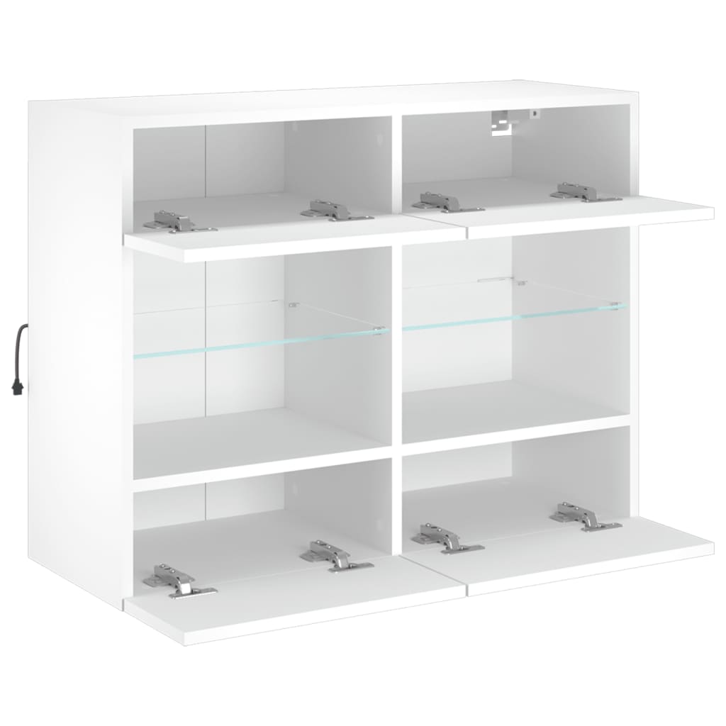 TV-Møbel Hvit TV-benk med LED 78,5x30x60,5 cm