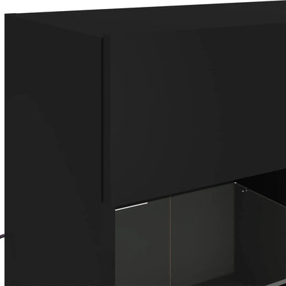 TV-Møbel Svart TV-benk med LED 78,5x30x60,5 cm