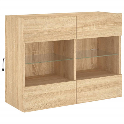 TV-Møbel Sonoma Eik TV-benk med LED 78,5x30x60,5 cm