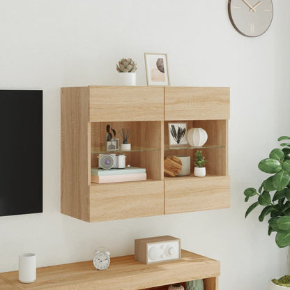 TV-Møbel Sonoma Eik TV-benk med LED 78,5x30x60,5 cm