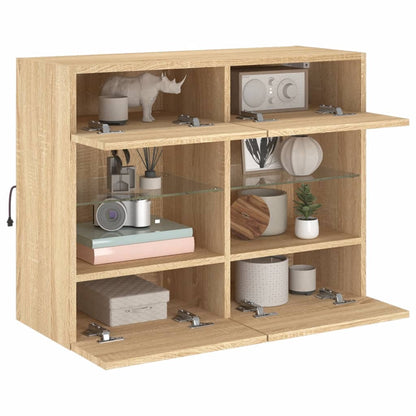 TV-Møbel Sonoma Eik TV-benk med LED 78,5x30x60,5 cm