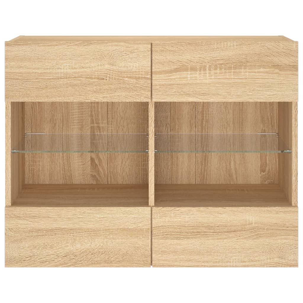 TV-Møbel Sonoma Eik TV-benk med LED 78,5x30x60,5 cm