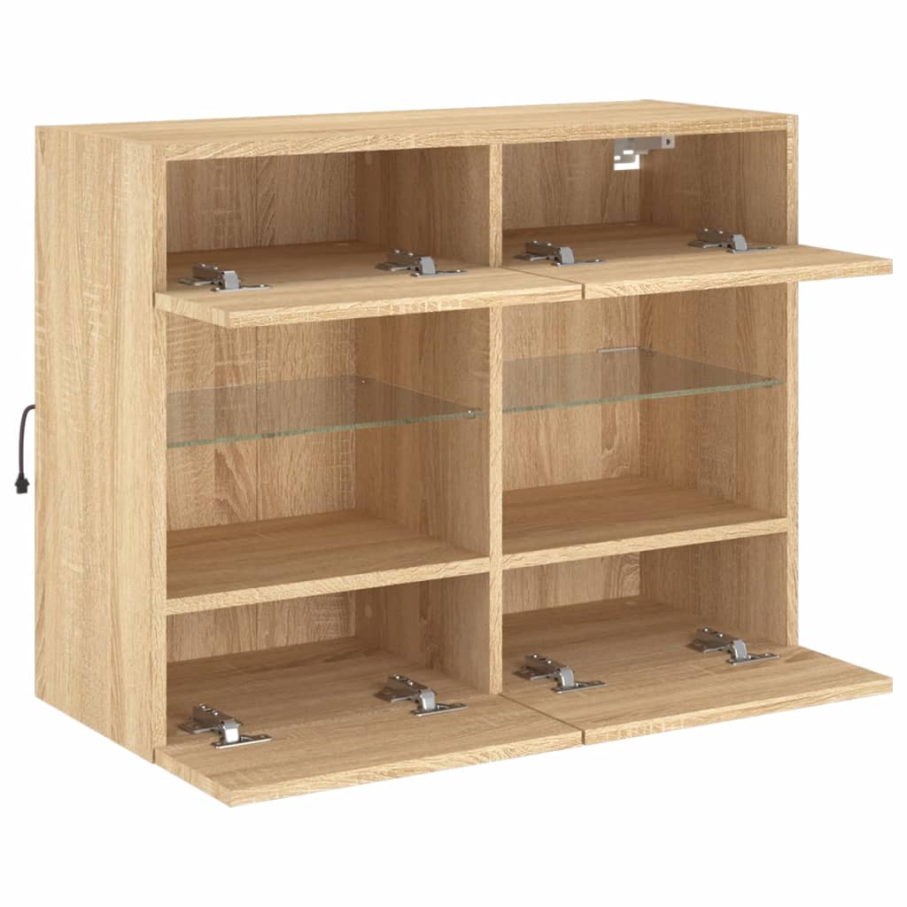 TV-Møbel Sonoma Eik TV-benk med LED 78,5x30x60,5 cm