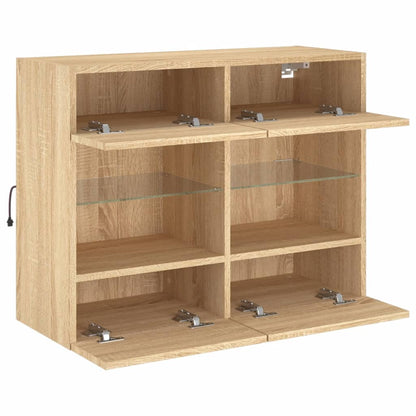 TV-Møbel Sonoma Eik TV-benk med LED 78,5x30x60,5 cm