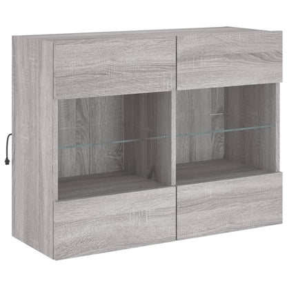 TV-Møbel Sonoma Grå TV-benk med LED 78,5x30x60,5 cm