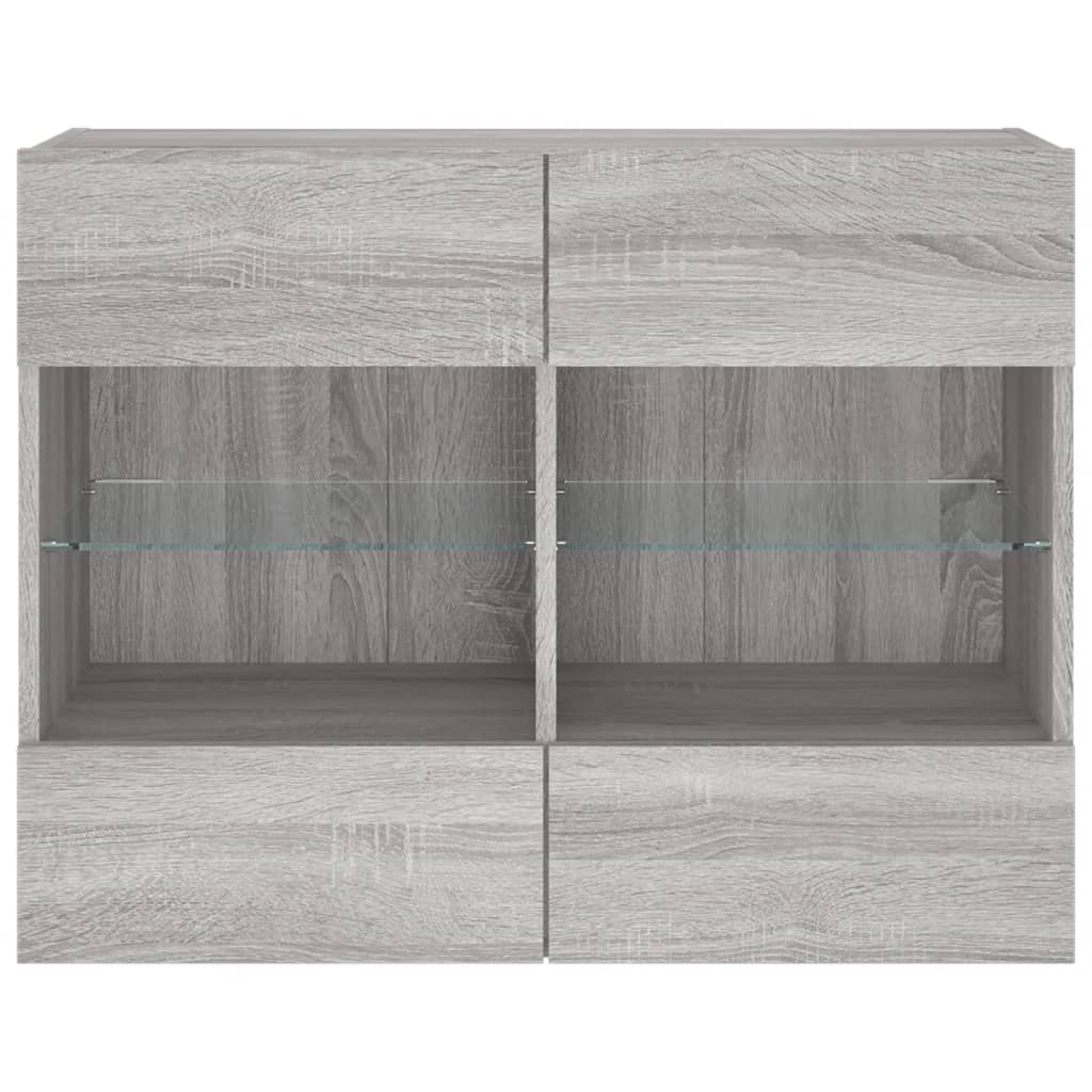 TV-Møbel Sonoma Grå TV-benk med LED 78,5x30x60,5 cm