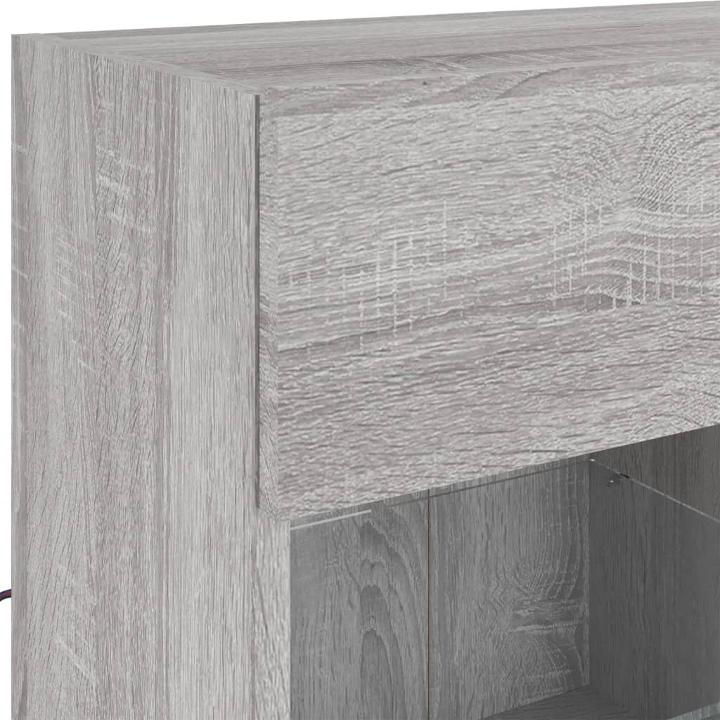 TV-Møbel Sonoma Grå TV-benk med LED 78,5x30x60,5 cm