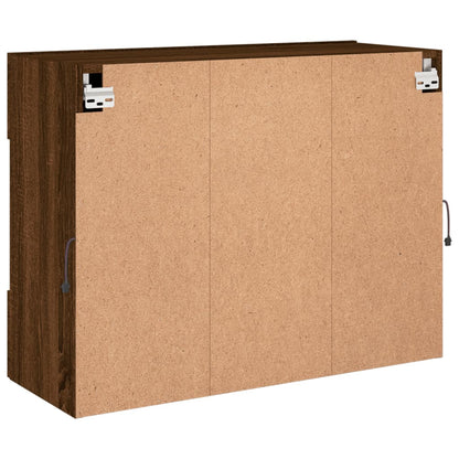 TV-Møbel Brun Eik TV-benk med LED-lys 78,5x30x60,5 cm