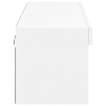 TV-Møbel Hvit TV-benk med LED 100x30x30 cm