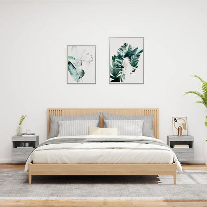 TV-Møbel Sonoma Grå Tv-benker med LED-lys 2 stk 40x30x40 cm