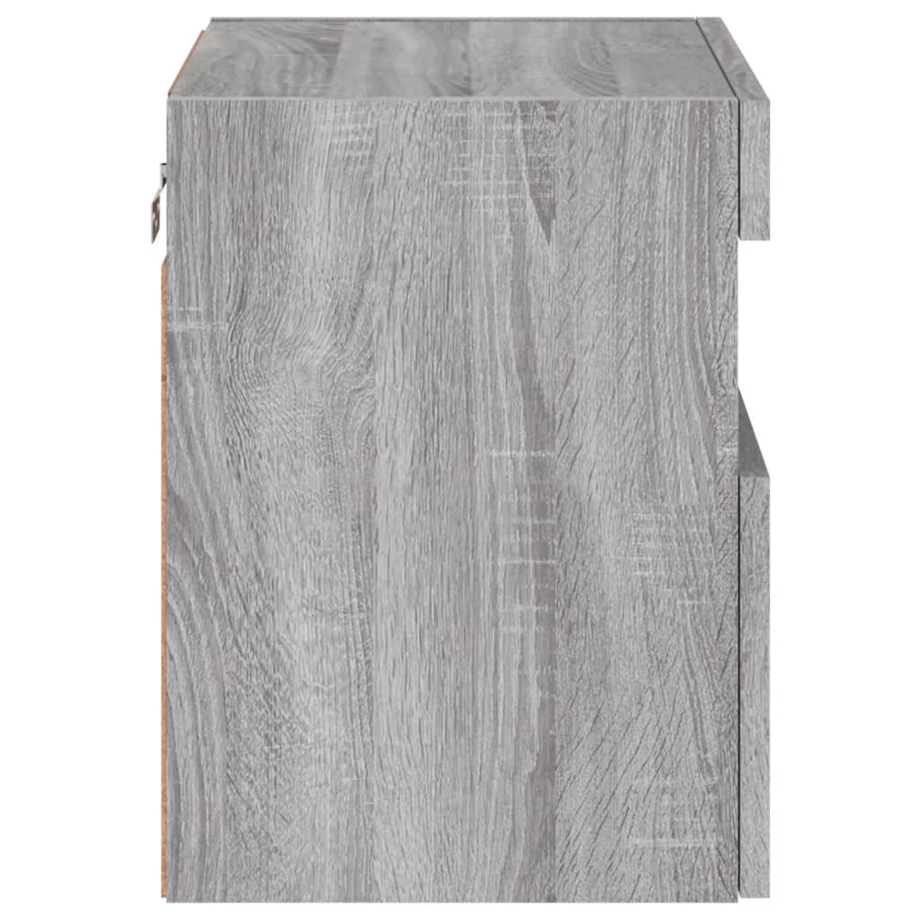 TV-Møbel Sonoma Grå Tv-benker med LED-lys 2 stk 40x30x40 cm