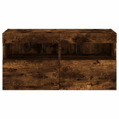 TV-Møbel Røyk Eik Tv-benk med LED 80x30x40 cm