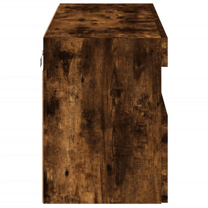 TV-Møbel Røyk Eik Tv-benk med LED 80x30x40 cm