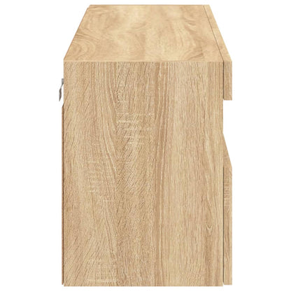 TV-Møbel Sonoma Eik Vegghengt TV-benk med LED 100x30x40 cm