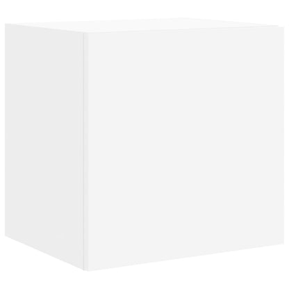 TV-Møbel Hvit Tv-benker med LED 2 stk 40,5x35x40 cm
