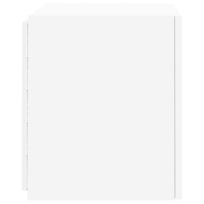 TV-Møbel Hvit Tv-benker med LED 2 stk 40,5x35x40 cm