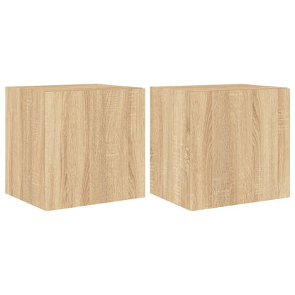 TV-Møbel Sonoma Eik Tv-benker med LED 2 stk 40,5x35x40 cm