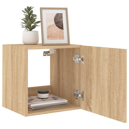 TV-Møbel Sonoma Eik Tv-benker med LED 2 stk 40,5x35x40 cm