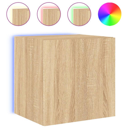 TV-Møbel Sonoma Eik Tv-benker med LED 2 stk 40,5x35x40 cm