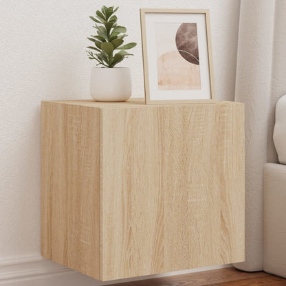 TV-Møbel Sonoma Eik Tv-benker med LED 2 stk 40,5x35x40 cm