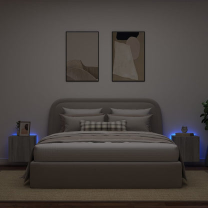 TV-Møbel Sonoma Grå Tv-benker med LED 2 stk 40,5x35x40 cm