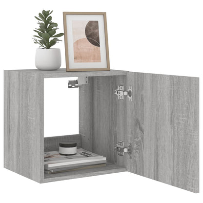 TV-Møbel Sonoma Grå Tv-benker med LED 2 stk 40,5x35x40 cm