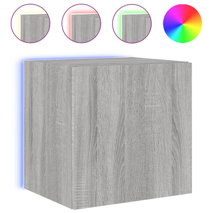 TV-Møbel Sonoma Grå Tv-benker med LED 2 stk 40,5x35x40 cm