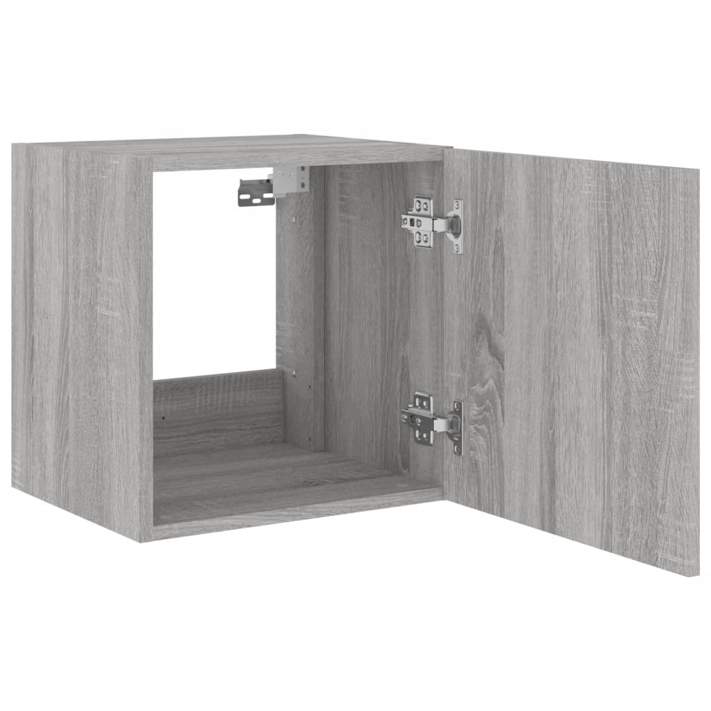 TV-Møbel Sonoma Grå Tv-benker med LED 2 stk 40,5x35x40 cm