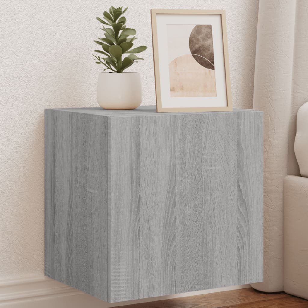TV-Møbel Sonoma Grå Tv-benker med LED 2 stk 40,5x35x40 cm