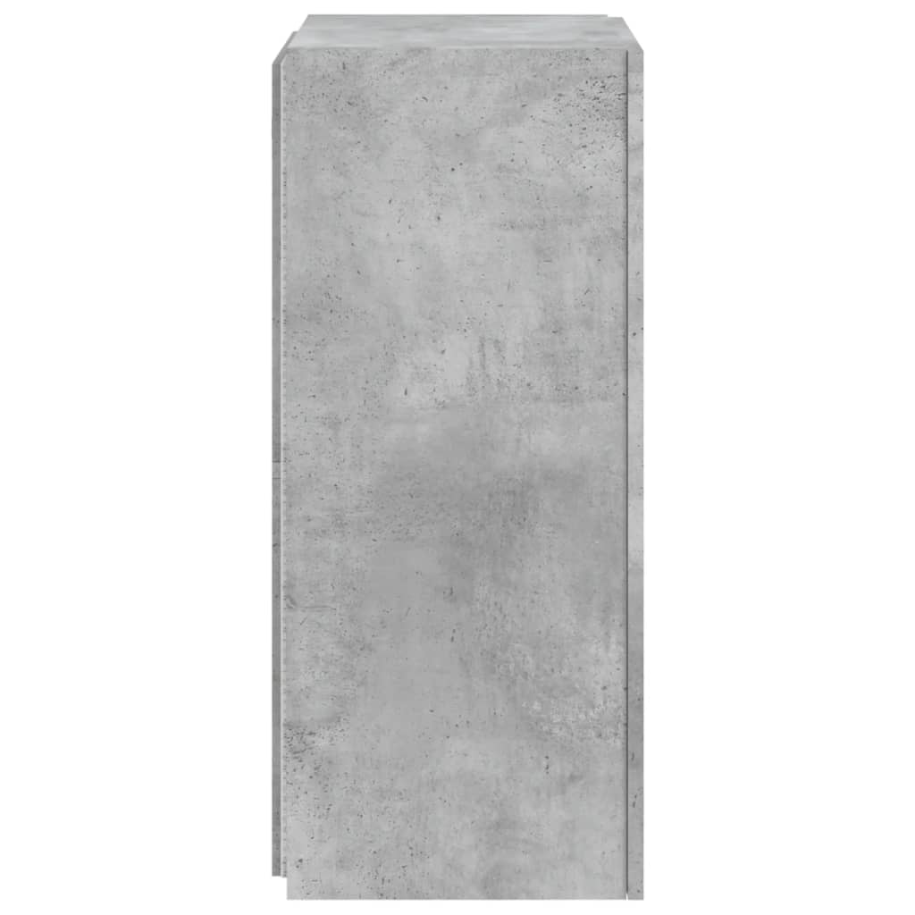 TV-Møbel Betonggrå Tv-benk med LED-lys 40,5x35x80 cm