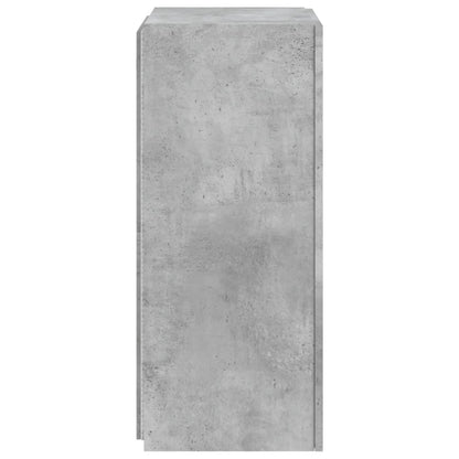 TV-Møbel Betonggrå Tv-benk med LED-lys 40,5x35x80 cm