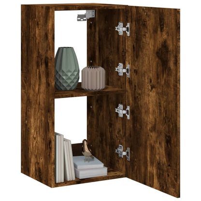 TV-Møbel Røyk Eik Tv-benk med LED 40,5x35x80 cm