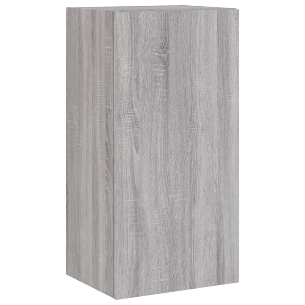 TV-Møbel Sonoma Grå Tv-benk med LED-lys 40,5x35x80 cm