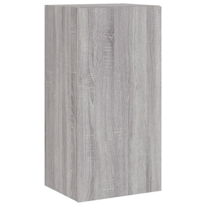 TV-Møbel Sonoma Grå Tv-benk med LED-lys 40,5x35x80 cm