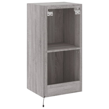 TV-Møbel Sonoma Grå Tv-benk med LED-lys 40,5x35x80 cm