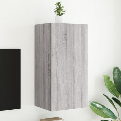 TV-Møbel Sonoma Grå Tv-benk med LED-lys 40,5x35x80 cm