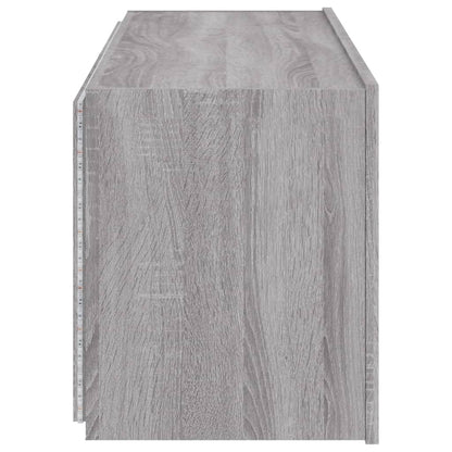 TV-Møbel Sonoma Grå Vegghengt TV-benk med LED 100x35x41 cm