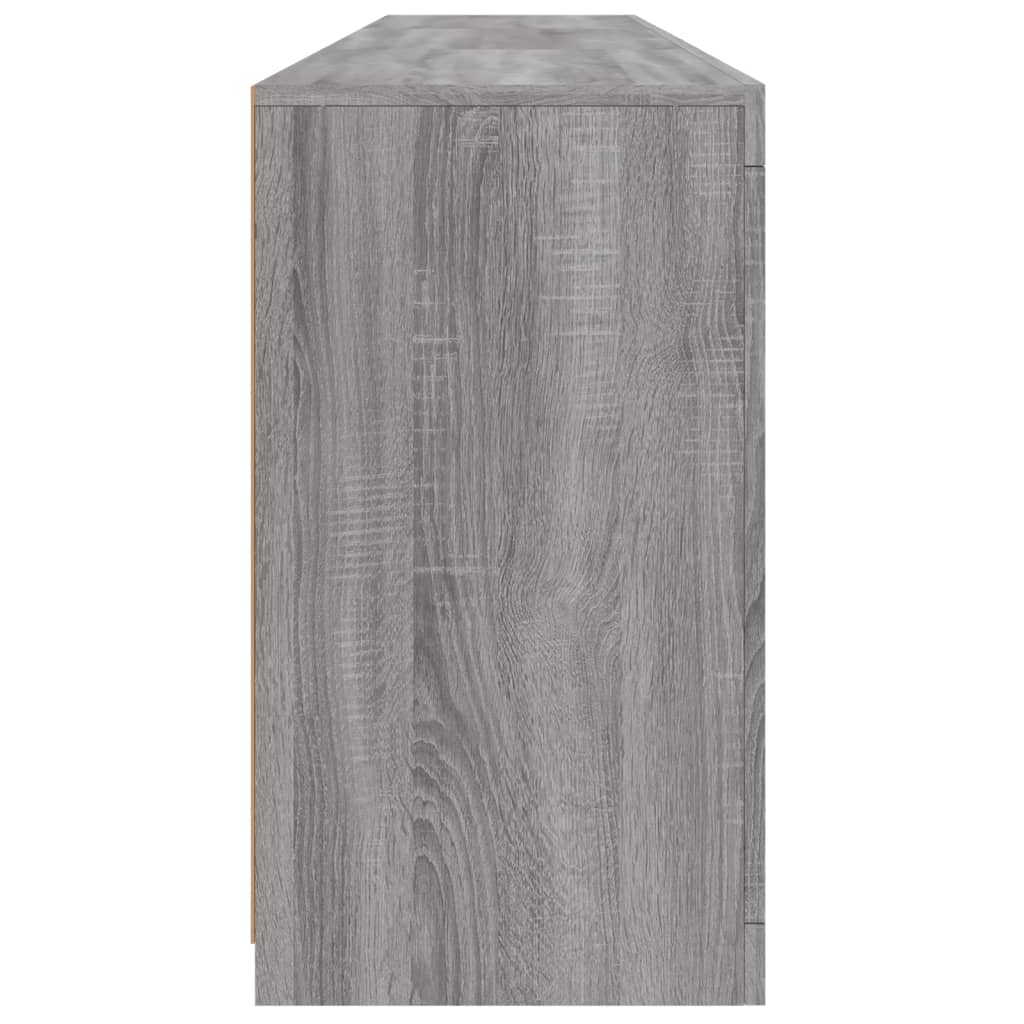Skjenk Sonoma Grå med LED-lys 181,5x37x67 cm