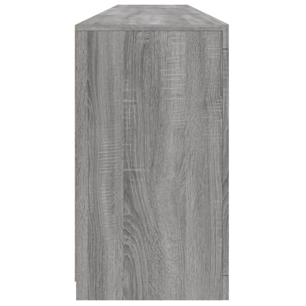 Skjenk Sonoma Grå med LED-lys 202x37x67 cm