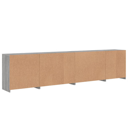 Skjenk Sonoma Grå med LED-lys 283x37x67 cm