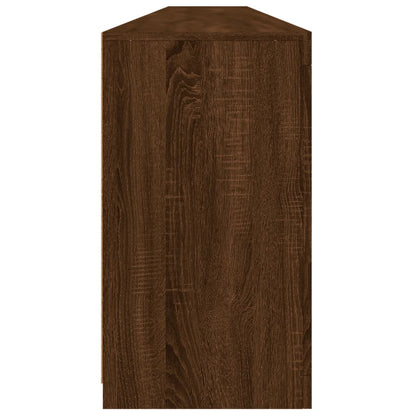 Skjenk Brun Eik med LED-lys 283x37x67 cm