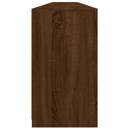 Skjenk Brun Eik med LED-lys 283x37x67 cm