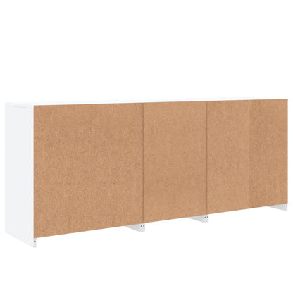 Skjenk Hvit med LED-lys 162x37x67 cm