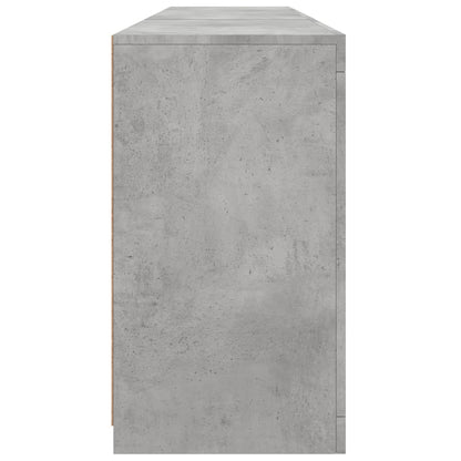 Skjenk Betonggrå med LED-lys 162x37x67 cm