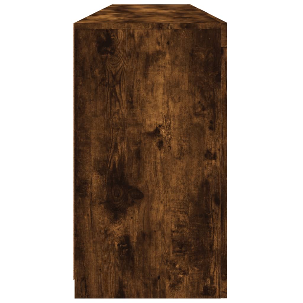 Skjenk Røkt Eik med LED-lys 162x37x67 cm