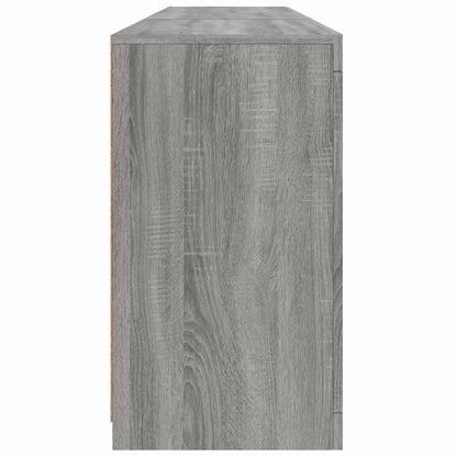 Skjenk Sonoma Grå med LED-lys 181,5x37x67 cm