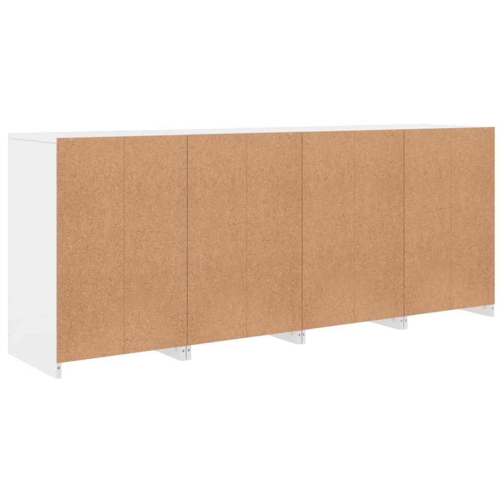 Skjenk Hvit med LED-lys 164x37x67 cm