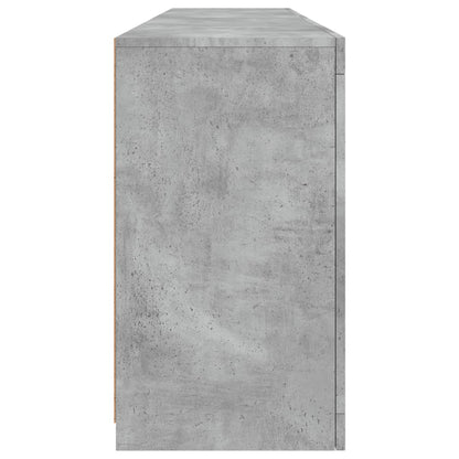 Skjenk Betonggrå med LED-lys 164x37x67 cm